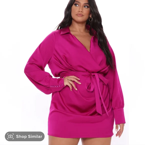 I'm The One Mini Dress - Magenta - Picture 3 of 6